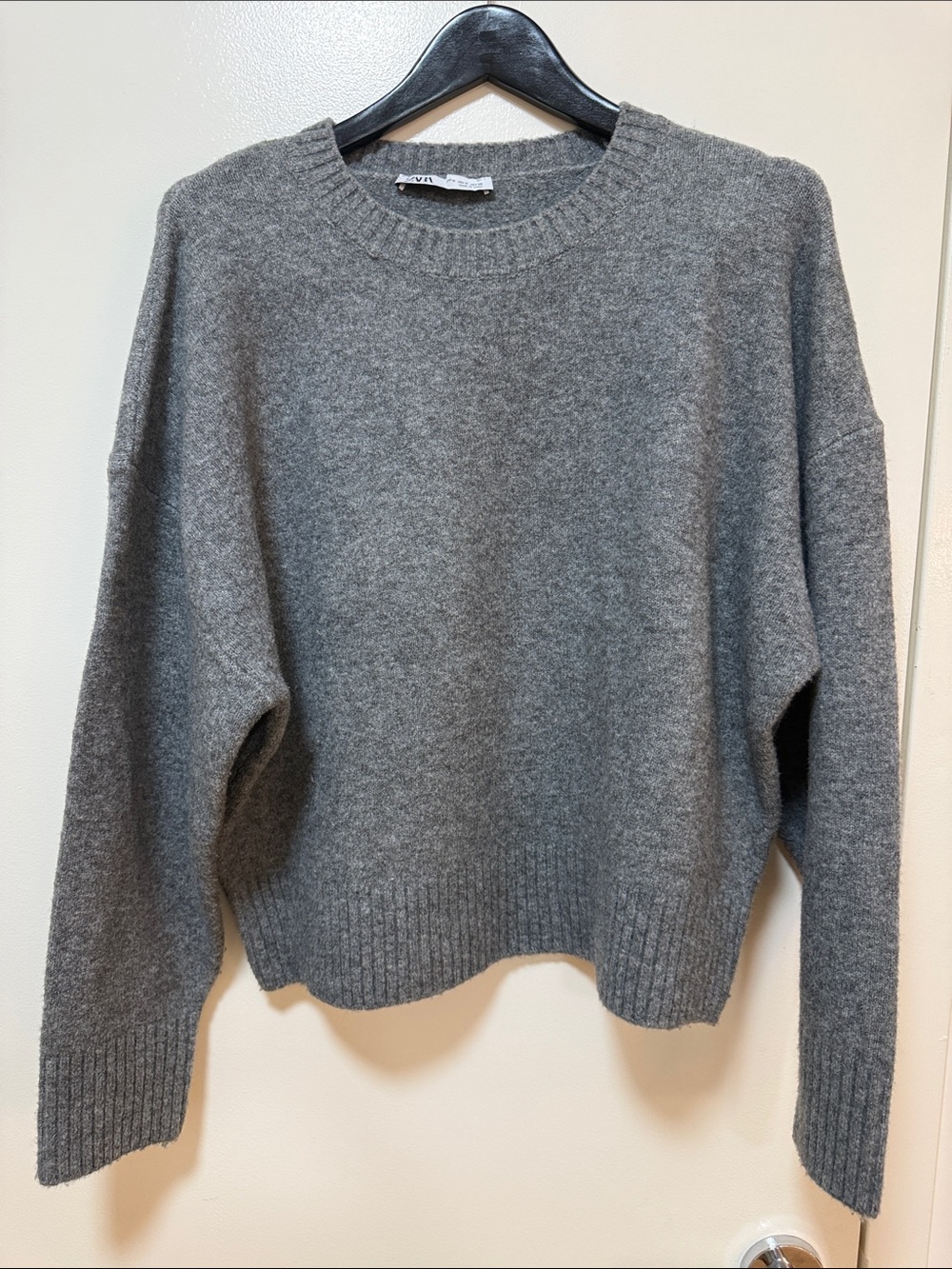 Zara Gray Crewneck Sweater